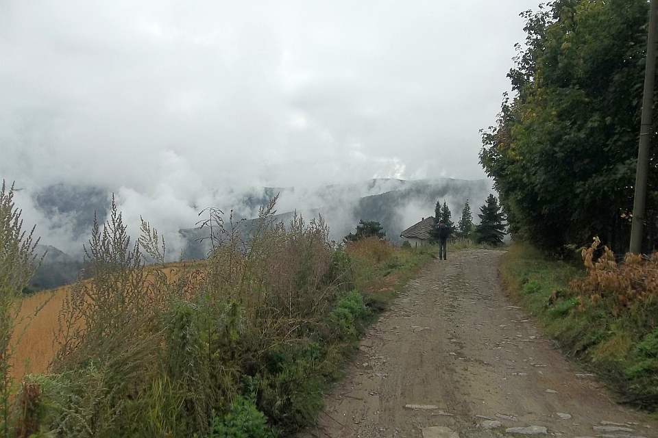 Dirt Road Toward A Small House