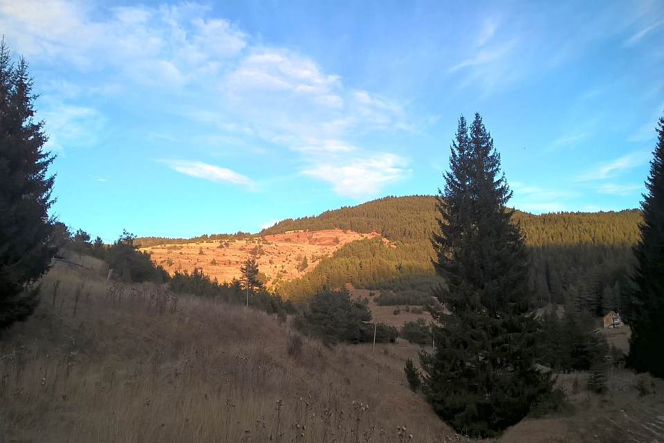 Mountain Landscape At Sunset