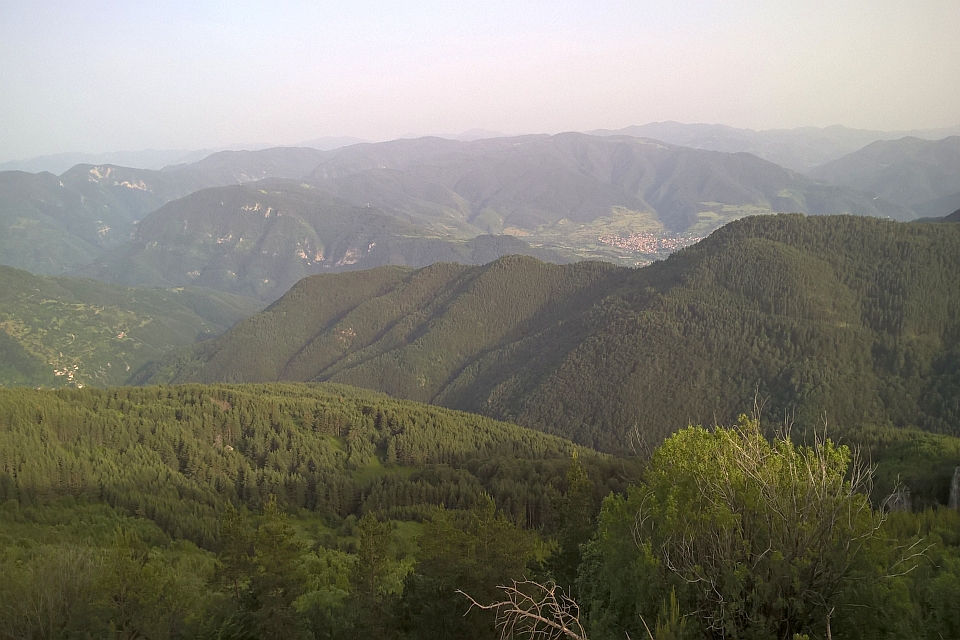 Hazy View Of A Mountainous Landscape