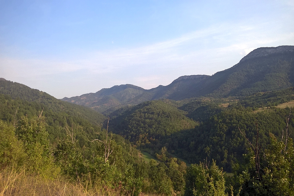 Valley Nestled Between Verdant Mountains