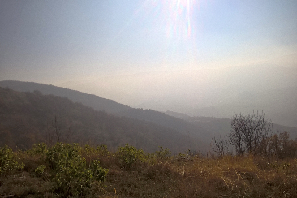 Mountain View On A Hazy Day