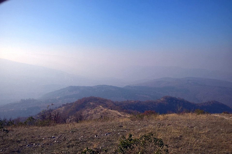 Mountain Vista On A Hazy Day