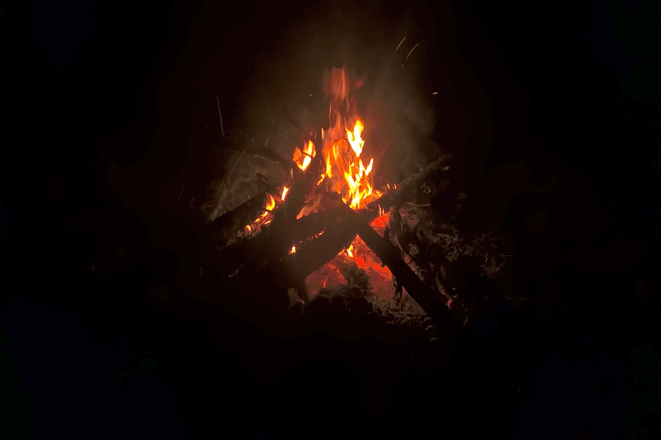A Bonfire At Night
