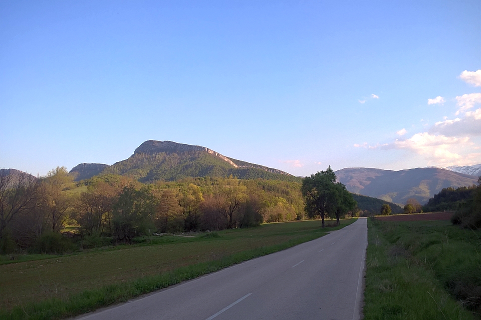 Paved Road Stretches Into The Distance