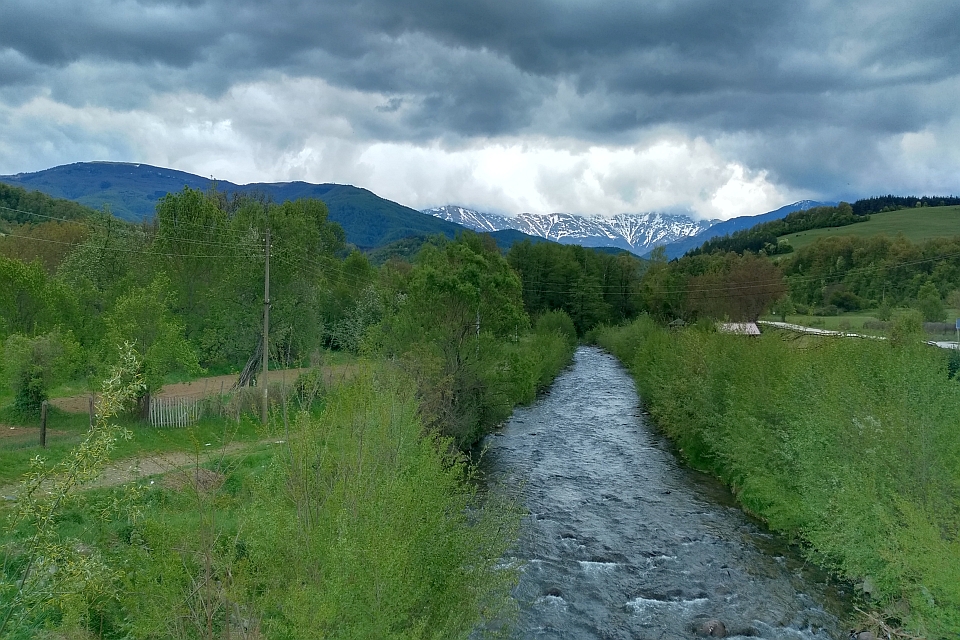 River Flows Through A Lush Green Valley